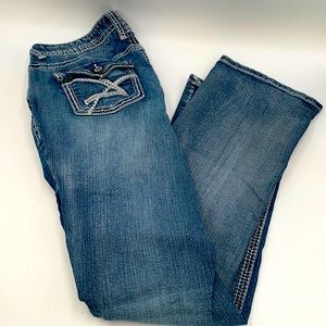 Amethyst Distressed Bootcut Jeans